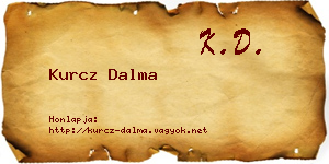 Kurcz Dalma névjegykártya